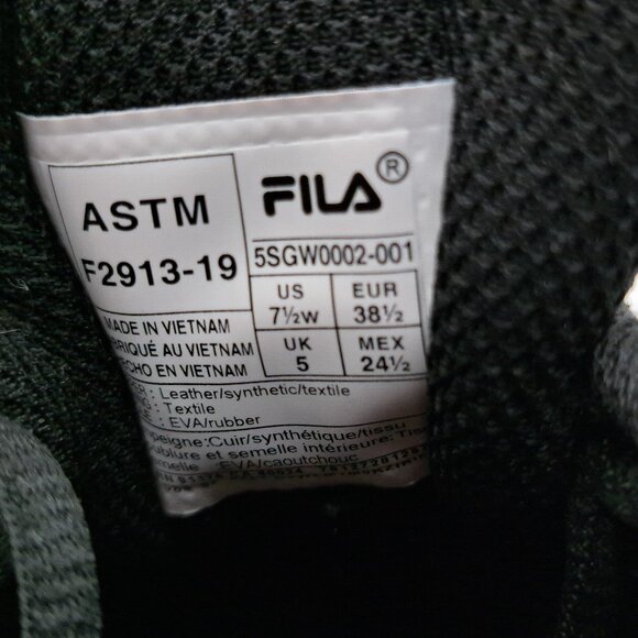 Fila Men's Memory Workshift-m Shoes, Black  - Size 7.5 wide - Picture 13 of 13